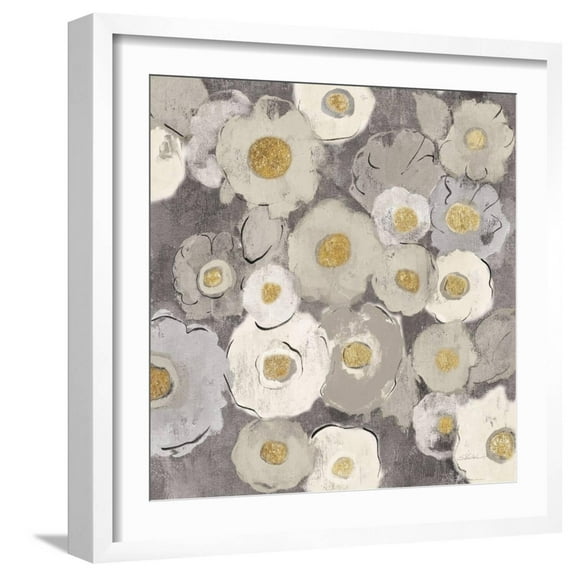 Art.com Bohemian Bouquet II Neutral Art Print by Silvia Vassileva, White Frame Wall Art, 21" x 21"