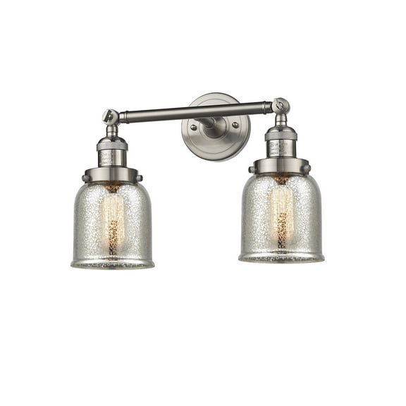 Innovations 208-SN-G58-LED Transitional Two Light Bath Vanity from Franklin Restoration collection in Pewter, Nickel, Silver finish,