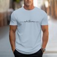 thumbnail image 4 of XIYON Father's Day T Shirts for Men Short Sleeve Round Neck Letter Print Summer Breathable Fashion Tee Top For Casual Daily Wear And Outdoor Activities,Light Blue,XL, 4 of 4