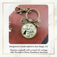 thumbnail image 4 of Cat Keychain Gutsy Goodness Bronze Metal All She Needed Was Cuddle Gift Quote Kitty Lover Related Cat Adult Female Jewelry, 4 of 8
