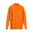 thumbnail image 5 of Wool Sweaters for Women 2024 New Merino Wool Long Sleeve Mock Neck Soft Warm Knit Jumpers Seamless Pullover Sweater Orange M, 5 of 5