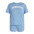 thumbnail image 6 of Joyspun Women's Short Sleeve Top and Shorts Pajama Set, 2-Piece, Sizes XS-3X, 6 of 7