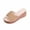 Khaki, variant on HomeDM Women's Platform Wedge Sandals Open Toe High Heel Slip-On Mules Summer Beach Slide Sandals, Black Size 5.5