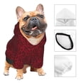 thumbnail image 3 of Balery Burgundy Floral Sudadera con Capucha para Perros Pequeños – Ropa para Mascotas, Disfraz para Perros y Gatos, Ideal para Fiestas y Cosplay-Small, 3 of 7