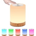 thumbnail image 1 of Luz nocturna LED, lámpara de noche LED con sensor táctil, recargable por USB, portátil, color RGB, para dormitorio (M1), 1 of 5