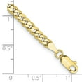 thumbnail image 2 of Primal Gold 10 Karat Yellow Gold 3.2mm Flat Beveled Curb Chain Bracelet, 2 of 2