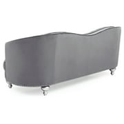 Glory Furniture Jewel Velvet Sofa in Gray
