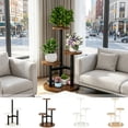 thumbnail image 7 of 3 Tier Plants Stand, Metal Wood Plants Stand For Indoor Plants, Corner Tiered Flower Plants Shelf Stand for Living Room Bedroom (1PC, Style D), 7 of 7