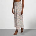 thumbnail image 5 of WRKEKC Long Skirts for Women Satin Printed Elastic Waist Maxi Skirt with Casual Lounge Style and Ankle Length, 5 of 7