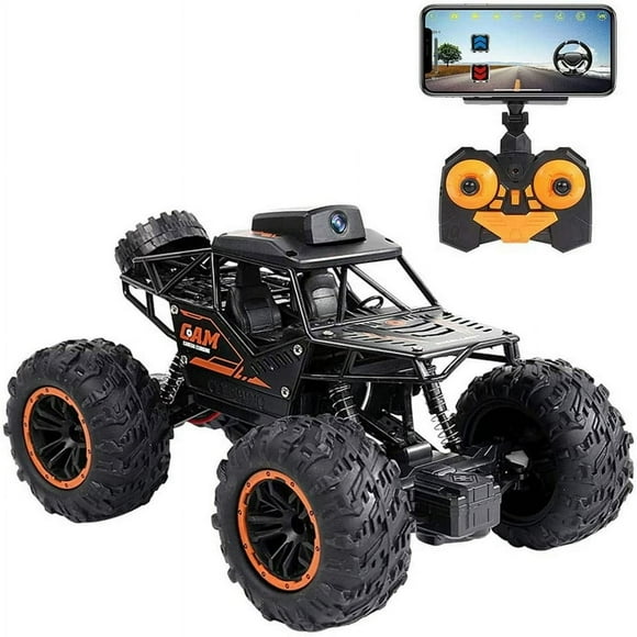 Remote Control Car RC Cars with 720P HD FPV WiFi Camera 2.4Ghz 1/18 Scale Off-Road Remote Control Truck Monster Trucks for Toddlers Kids Adults Gift for Boys and Girls Gift for Kids Adu