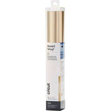 Cricut Smart Permanent Matte Metallic Vinyl (13in x 3ft, Champagne) for Outdoor Crafts, For Cricut Explore 3 & Maker 3, Create DIY Projects, Decals, Stickers & More, All-Weather & Fade-Proof