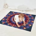 thumbnail image 2 of Colorful Tie Dye Luminous Mandala Pattern Blanket,Comfortable Soft Flannel Throw Blanket,All Season,Warm Lightweight Blankets for Sofa Bed Couch Living Room Chair,30"x40", 2 of 4