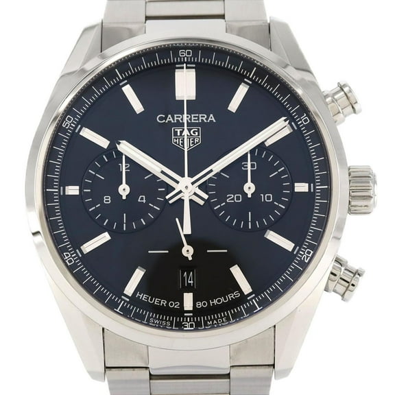 Pre-Owned TAG Heuer Carrera Calibre 02 Chronograph CBN2010.BA0642 Stainless Steel... (Good)
