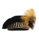 thumbnail image 2 of Sombrero de rey medieval con gorra plana de plumas, sombrero de copa tipo muffin para boda temática Negro, 2 of 9