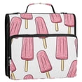 thumbnail image 5 of FORMRS Zipper Binder with Shoulder Strap 2-inch Ring 500 Sheet Capacity File Bag, Pink Ice Cream, 5 of 5