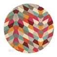 thumbnail image 7 of Tufted Rug 18X18, Geometric Carpet, Wool Rugs, Bed, Living room, Round Carpet, 7 of 7