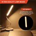 thumbnail image 4 of Lámpara De Mesa Lámpara De Lectura Led Alimentada Por Batería Lámpara De Escritorio Regulable Continua Con Cuello De Ganso Flexible Para Estudiantes De Estudio De Dormitorio Vogacara HA016181-00, 4 of 7