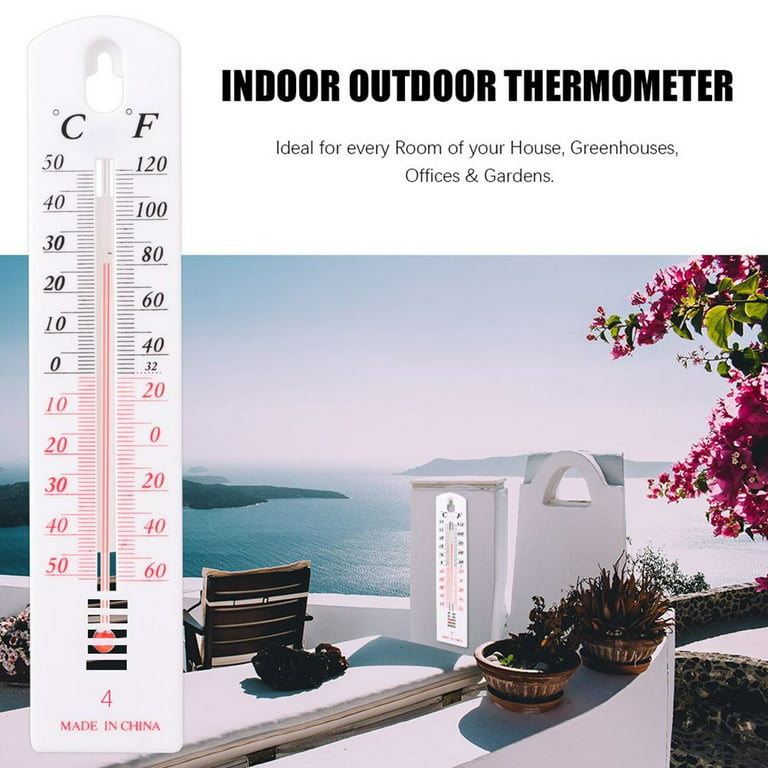 Wall Hanging Thermometer And Hygrometer Indoor Outdoor Garden Office  Temperature Recorder