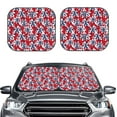 thumbnail image 2 of Daiia Palm Tree Pattern on Red 2PCS Car Windshield Sun Shade, Foldable Sun Shield for Car Front Window, Auto Sun Blocker Visor Protector Universal for Truck SUV Pickup-Large, 2 of 7
