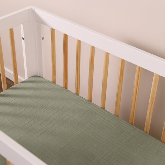 Babyletto Mini Crib Sheet in GOTS Certified Organic Muslin Cotton