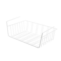 Under Shelf Durable Metal Wire Rack Hanging Shelf Storage Under Cabinet Organizer Shelf For Kitchen/Pantry/Bathroom/Desk (White) Rolling Drying Rack for Kitchen Cookies Tray Rolling Portable for