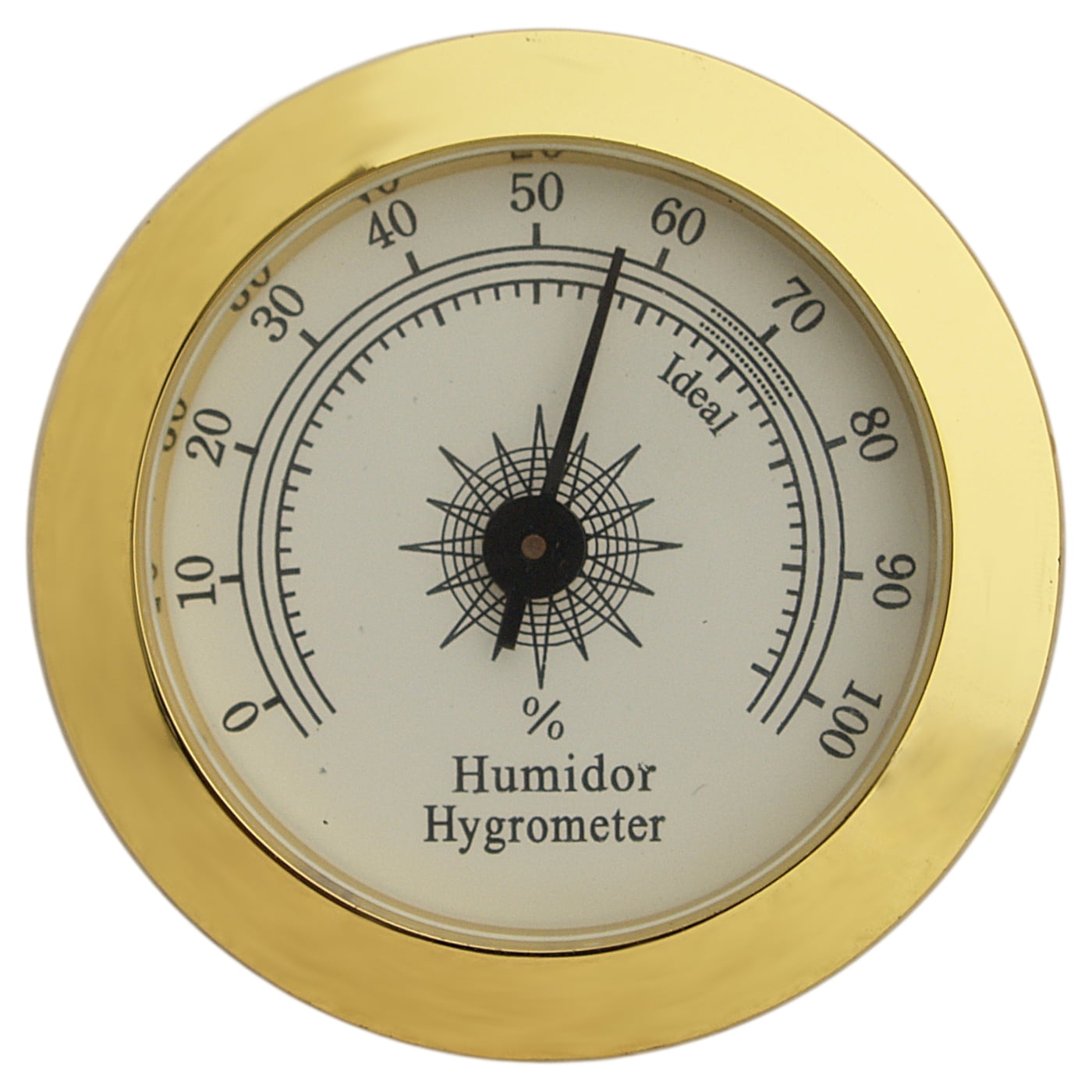 Brass Finish Analog Hygrometer Humidity Gauge