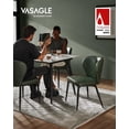 thumbnail image 2 of Juego de 2 sillas de comedor de la colección VASAGLE EKHO, color verde bosque, 2 of 7
