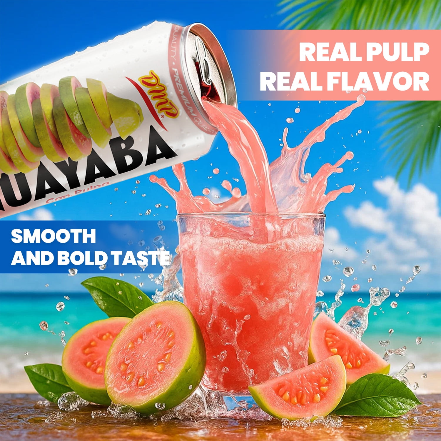 De Mi País Paradise Juice Pack – Papaya, Mamey, Cashew, Guava, Soursop, Watermelon with Pulp – Exotic Canned Fruit Juice Beverages & Drinks | 16.5 Fl Oz | 6-Pack