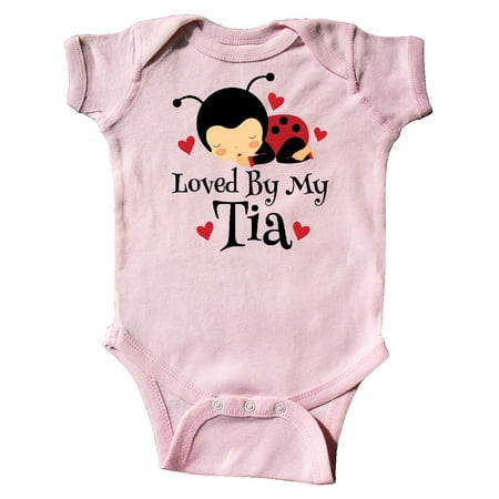 

Inktastic Tia Aunt Loves Me Ladybug Gift Baby Boy or Baby Girl Bodysuit