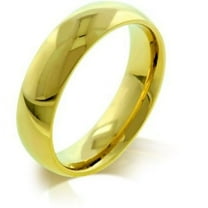 La Ny Jewelry Gold-Plated Stainless Steel Band Wedding Ring, Size 11