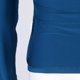 thumbnail image 3 of Blusa de mujer con escote en V profundo, mangas largas, cruzada, corte ajustado - Azul, L L, 3 of 9