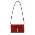 thumbnail image 2 of Bolsa de hombro con patrón de cocodrilo simplemonedero para axilas de PU sólido para mujer (rojo) Likrtyny Para Estrenar, 2 of 9