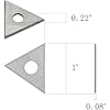 thumbnail image 3 of Lames en Carbure pour Grattoir à Peinture à Double Tranchant, Lame de Rechange Réversible (Triangle à Triple Tranchant de 1 Pouces), 3 of 5