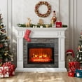 44 Inches LED Electric Fireplace with Mantel, Portable Freestanding