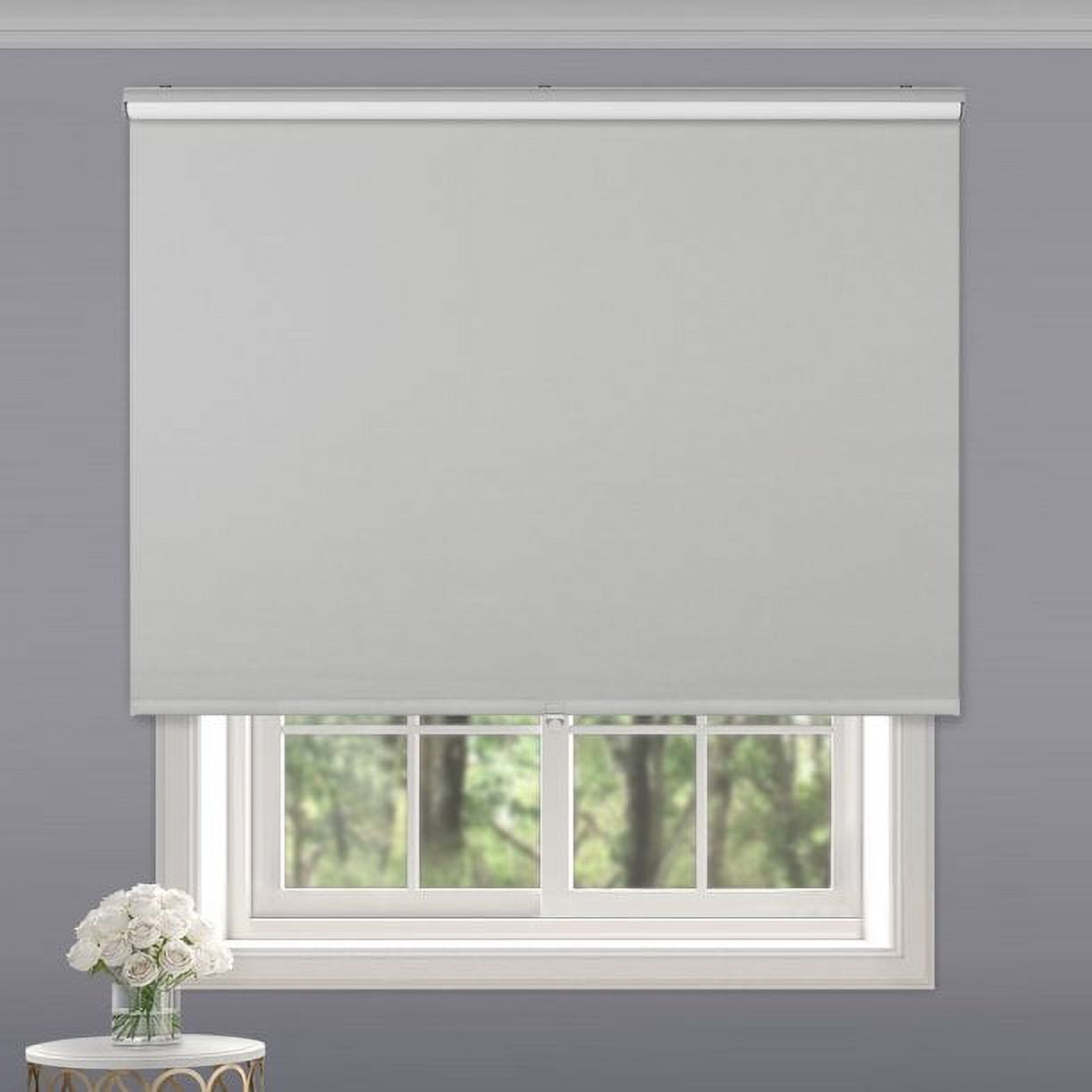 Mainstays Blackout Slow Release Roller Shade, 1-Piece, Grey, 23" W x 72" L