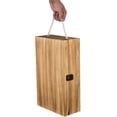 thumbnail image 4 of MyGift Brown Torched Wood Double Bottle Wine Case with Top Handle, 4 of 7