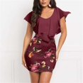 thumbnail image 1 of FcBaudy Robe Sans Manches à Col Rond, Robes d'Été pour Femmes, Robes Sans Manches à Imprimé Floral pour Femmes, Robe Courte de Fête, 1 of 8