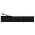 thumbnail image 4 of vidaXL Chaise Longue avec Coussin et Table Basse en Rotin Poly Crème Blanc, 4 of 5