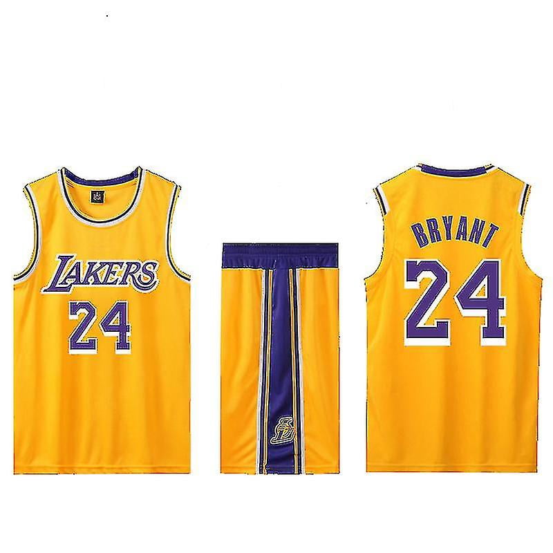 Kobe Bryant Basketball Jersey No.24/lakers Jersey Set/yellow Home