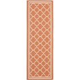thumbnail image 1 of Safavieh Courtyard Terracotta Indoor Outdoor Rug - Runner 2'3" x 12', 1 of 5