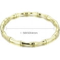 thumbnail image 5 of Stainless Steel Bamboo Style Classic Plain Open Clasp Bangle Bracelet, 5 of 9