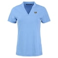 thumbnail image 2 of Women's Cutter & Buck Carolina Blue North Carolina Tar Heels Vintage Logo Forge Heathered Stretch Blade Top, 2 of 3