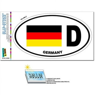 4in x 2.5in Oval German Flag Berlin Sticker