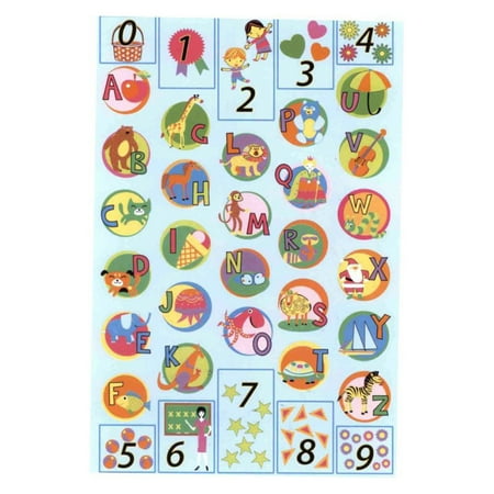 Fun Rugs Now I Know My ABCs Kids' Rug, Light Blue