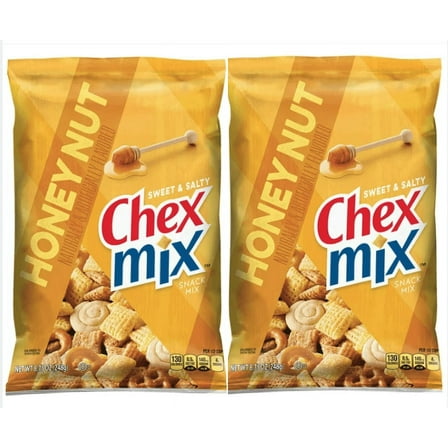 Chex Mix Snack Mix, Sweet and Salty Honey Nut, 8.75 oz. Bag pack of 2