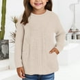 thumbnail image 2 of EnJoCho Children’s Round Neck Sweater with Pockets, Loose Fashionable Comfortable Casual Knit Top for Kids 3-14 Years Fall Outfits, 2 of 7