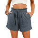 thumbnail image 1 of MKLEKYY Pantalones Cortos de Playa Holgados con Bolsillo y Cintura Alta de Color Liso para Mujer, Moda de Primavera y Verano, 1 of 4