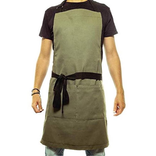 Mandil Delantal Pesani Básico Gabardina 100% Algodón esmeralda Pesani Básico