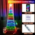 thumbnail image 3 of 5ft Pre-Lit Artificial Christmas Tree, iMounTEK Pop up Christmas Tree Light with 166pcs RGB LED Lights, Remote App Control, for Indoor Holiday Decor, 3 of 8