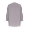thumbnail image 6 of Mittory Linen Tops for Women Summer Work Shirts Trendy Button Down Plus Size V Neck Boho Clothes Spring Tops, 6 of 6